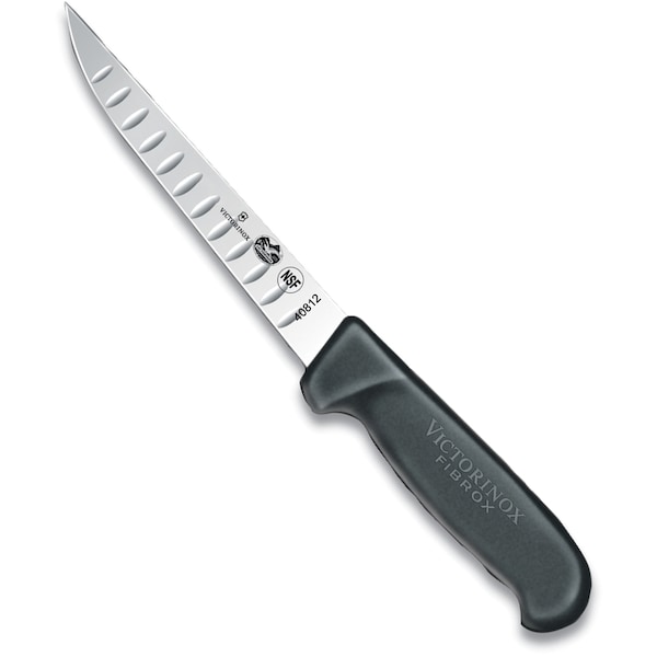 Swiss Army Brands Victorinox 40812 Kitchen Black Boning - Straight, Wide, 6In Stiff, Granton Blade VIC-5.6023.15 - main